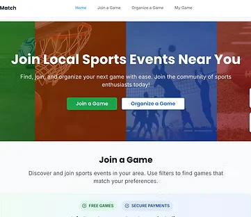 Full-Stack Sports Event Management Platform project image from Peter Sun’s original portfolio.